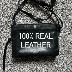 Black crossbody purse 100% real leather Botkier